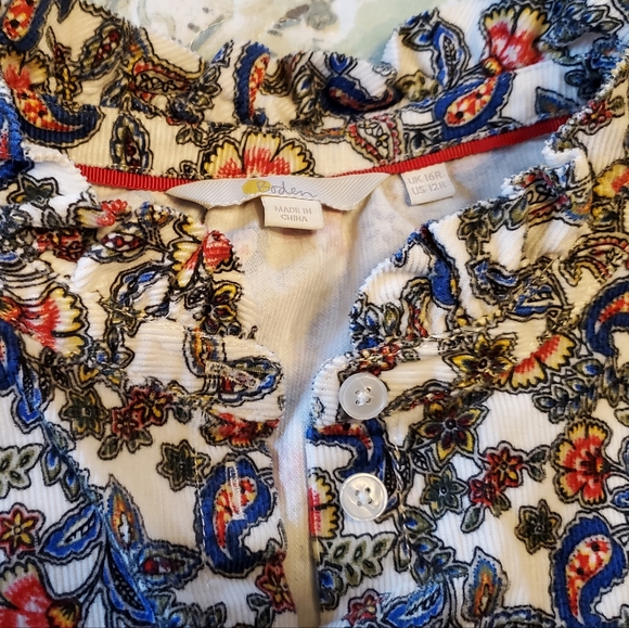 Floral Long-Sleeve Dress with Belt - Picture 9 of 12